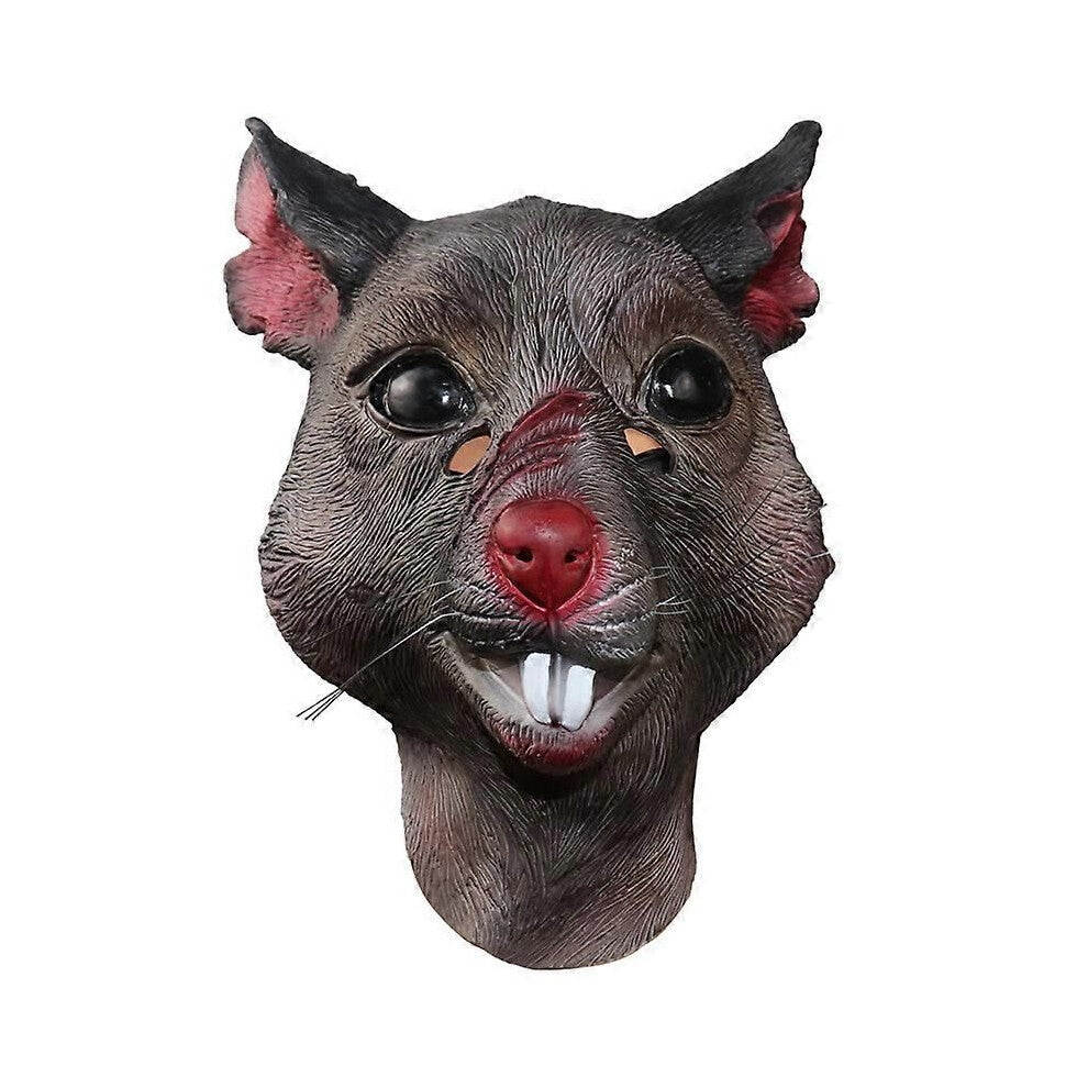 Morsom tegneserierottemaske for Halloween Animal Mouse Cosplay, Zoo Party Fancy Dress Kostyme rekvisitter