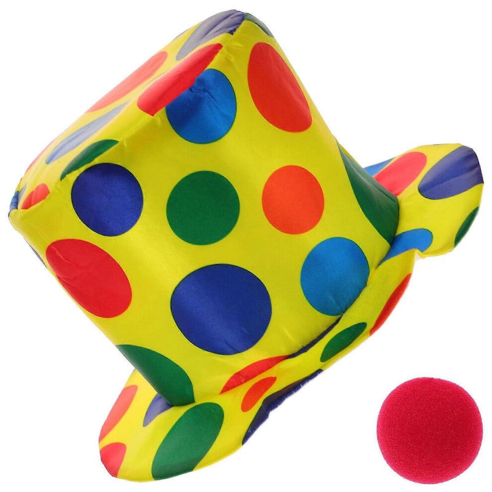 Morsom klovnehodeplagg Klovnehatt Nese Klovne Cosplay-kostyme Dame Barn 32,00X31,00X19,00CM 2stk