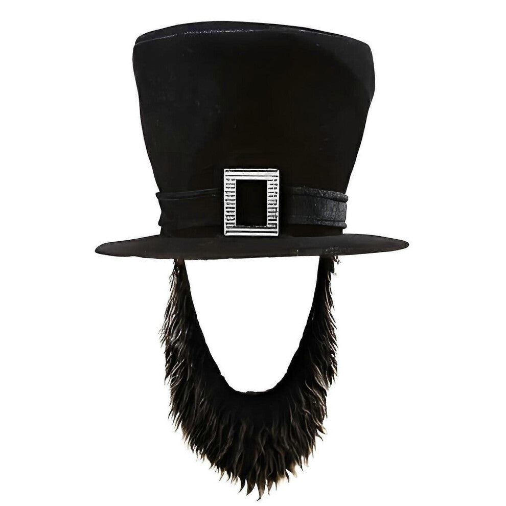 (Sort)Morsom piratlue med bart Halloween kostyme rekvisita til fest Rollespill Event voksen størrelse