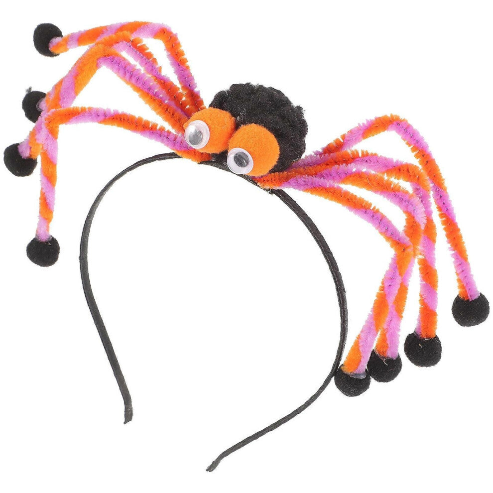 Morsom plysj Halloween edderkopp pannebånd for voksne Flott for temafester og maskeradeballer Lettvekt