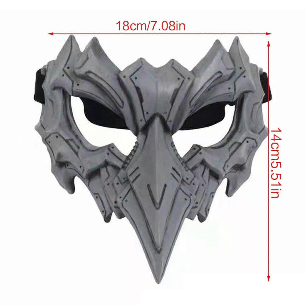 (Sølv Mekanisk Ma)Morsom Mekanisk Steampunk Plague Doctor Fuglemaske Punk Tengu Cosplay Masker Nebb