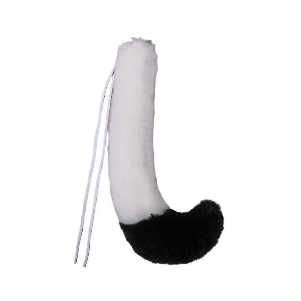 (farge 6)Revehale og ører, ører og halesett for kattulv vaskebjørn, pelshale for dyr, pannebånd til