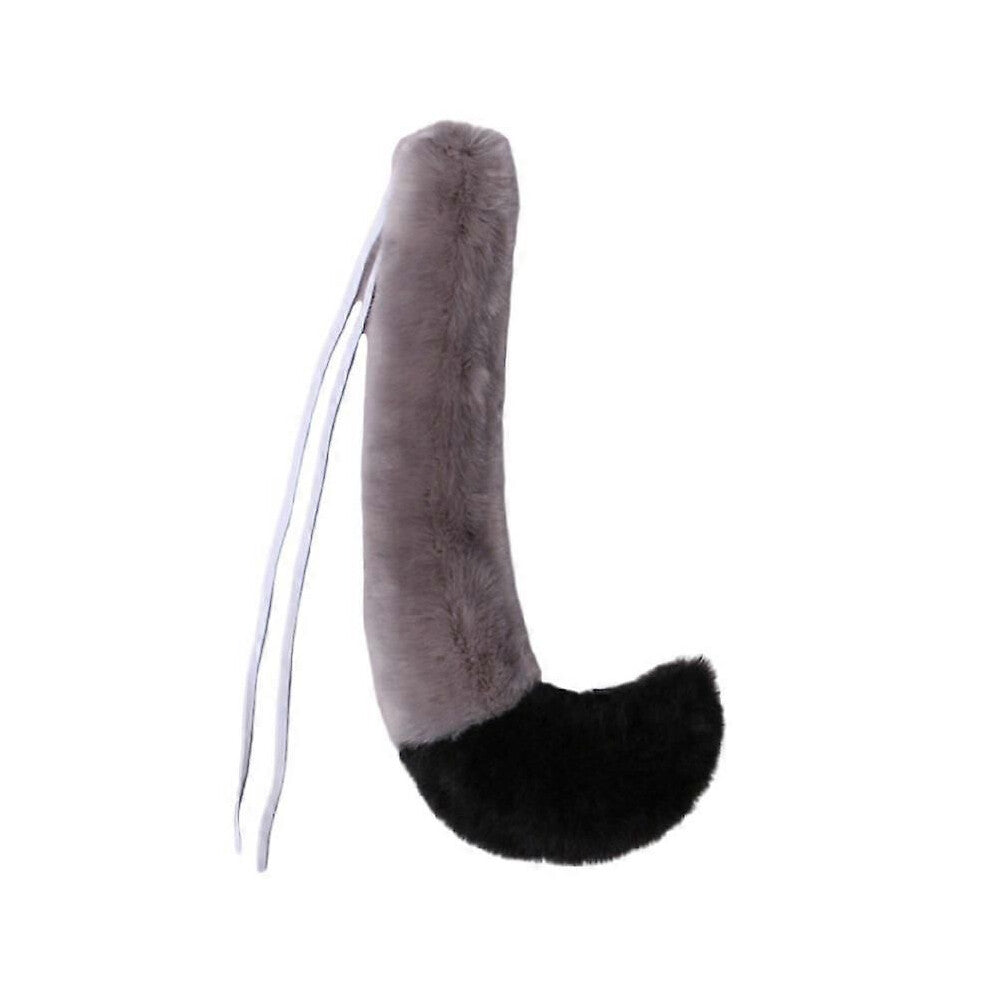 (farge 5)Revehale og ører, ører og halesett for kattulv vaskebjørn, pelshale for dyr, pannebånd til