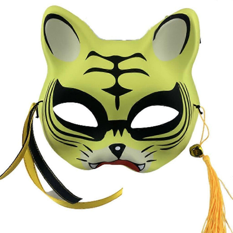 (1)Glowing Tiger Half Face Multi Color Mask Halloween Creepy Mask Reality Cosplay Accessories Festival