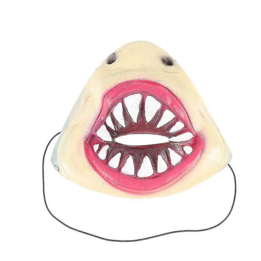 Skremmende Shark Mouth Design Latex Mask Funny Halv Face Mask Halloween Cosplay Costume Prop Performance