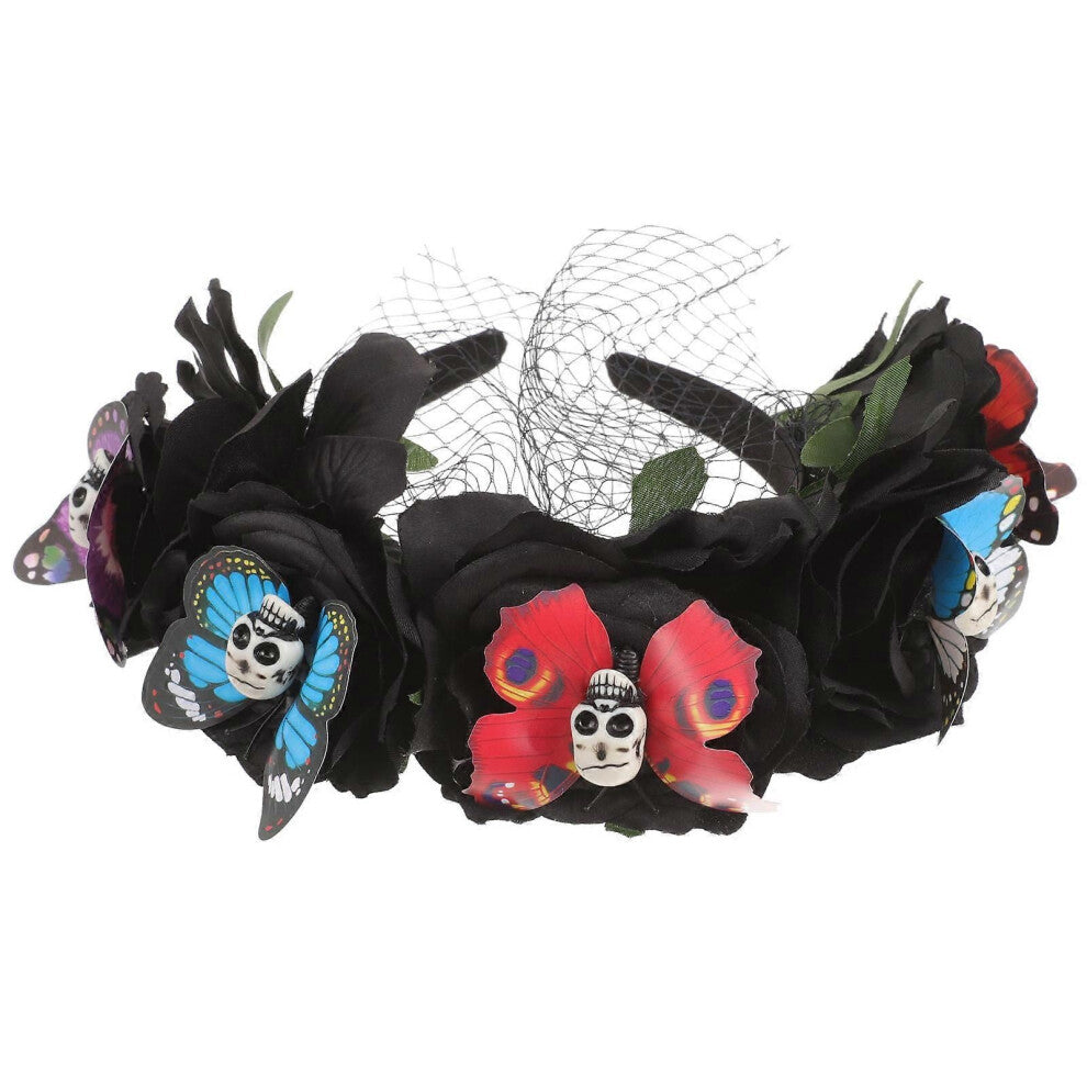 Goth hodeplagg Halloween kostymetilbehør for fancy baller i svart 1 sett