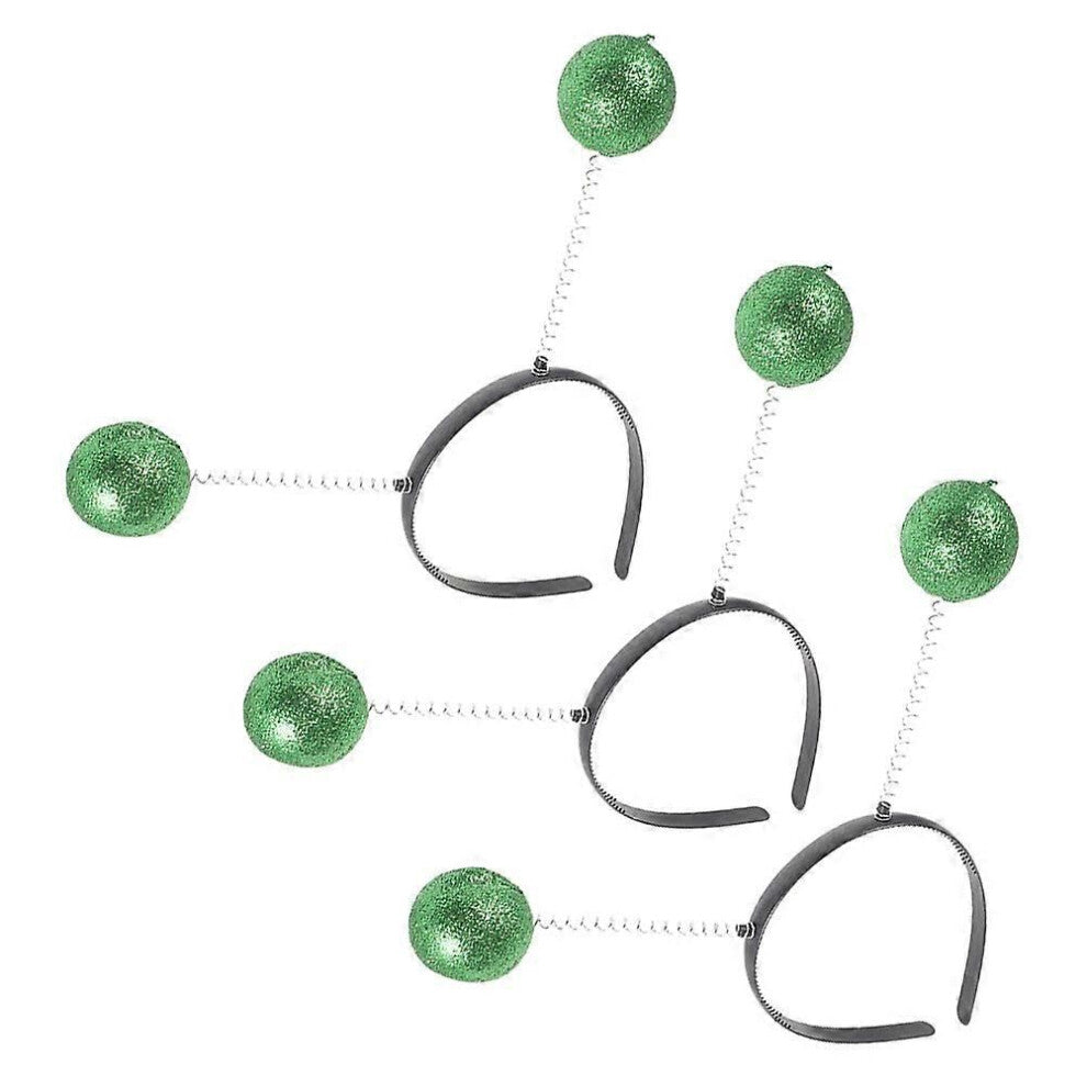 Glitter antenne pannebånd for cosplay og halloween Ideell for barn Tenåringer Voksne i grønt 3 stk.