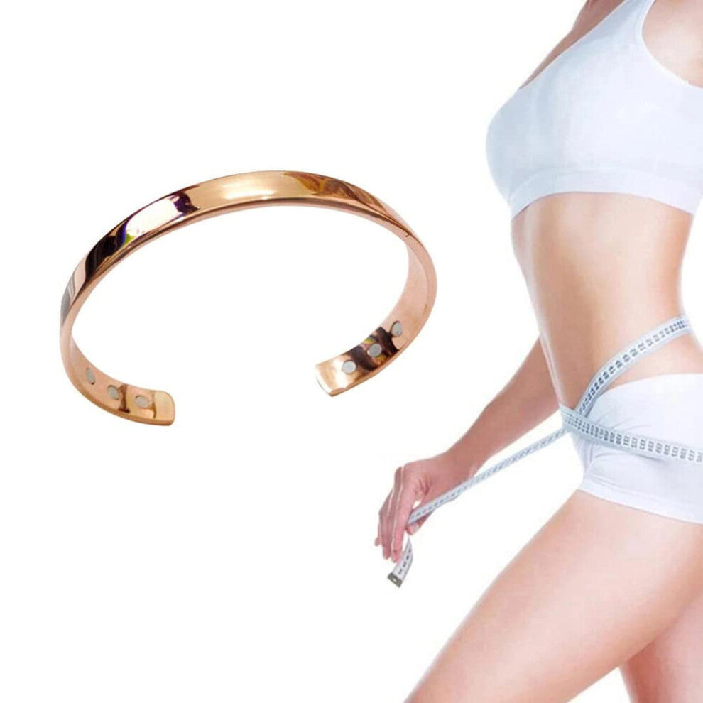 Elegant Copper Cuff Bracelet for Muscle Relaxation & Weight Loss