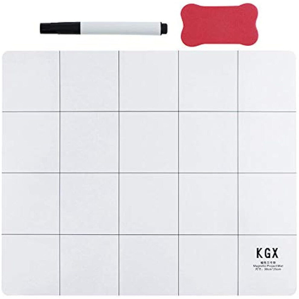 20 x 25 cm magnetic project mat screw work pad with marker pen eraser for phone, laptop, tablet repair tool