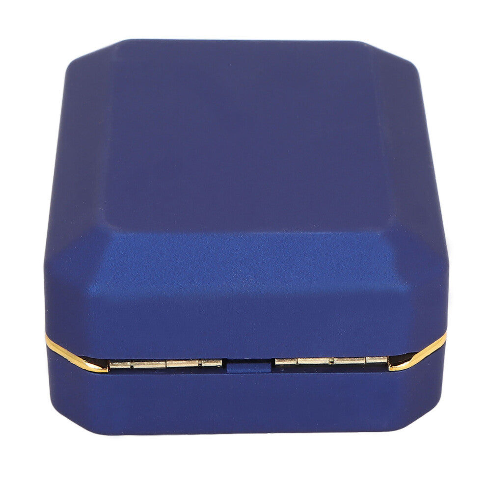 Elegant Blue Lighted Ring Display Box for Engagement and Wedding Gifts