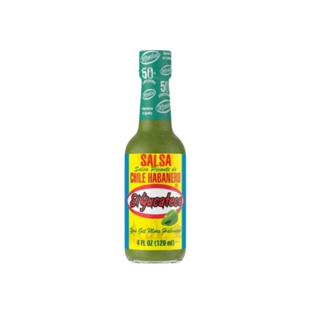 El Yucateco Salsa Picante de Chile Green Habanero Hot Sauce 120ml