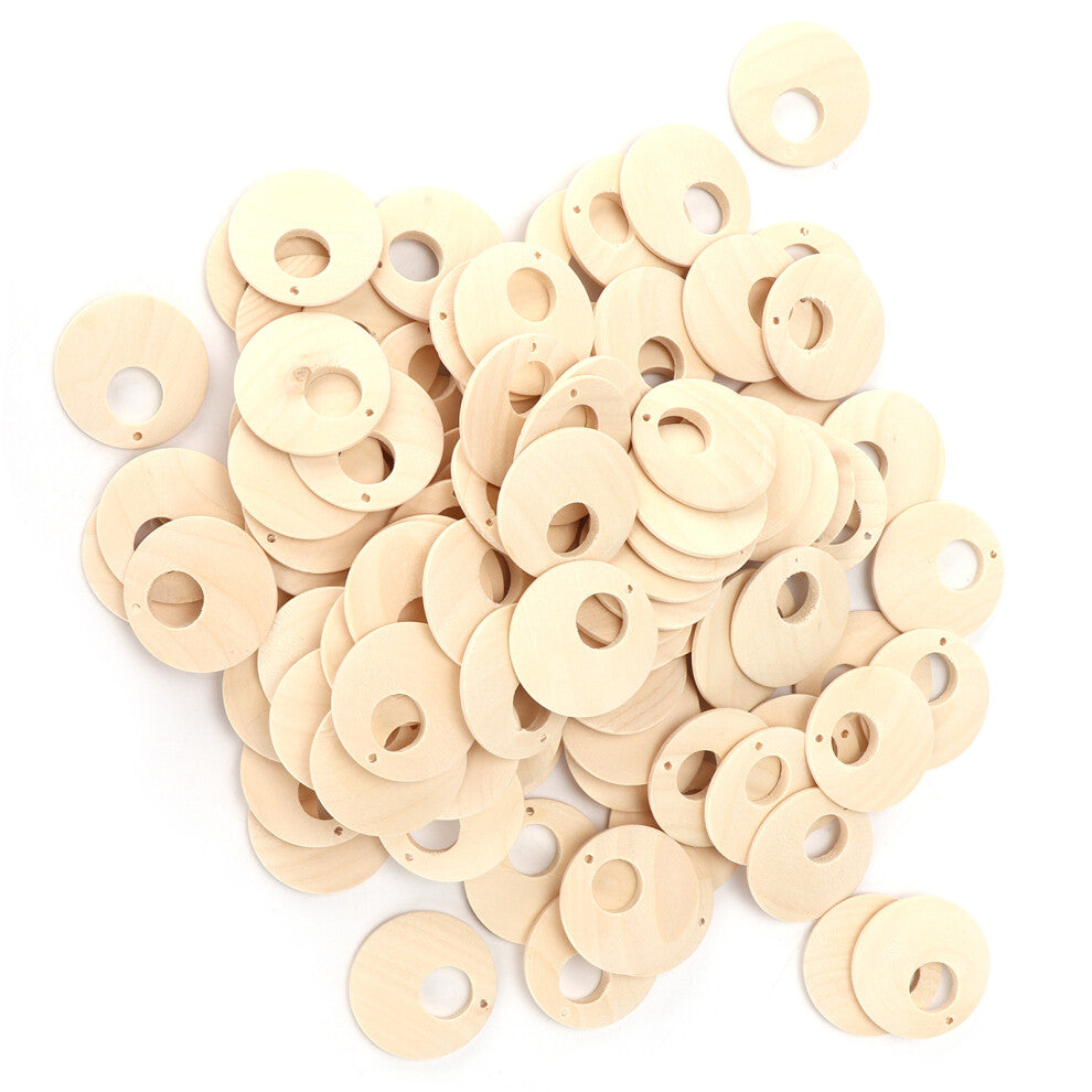 100pcs Wooden Earrings Set Light Weight Hand-painted DIY Craft for Women