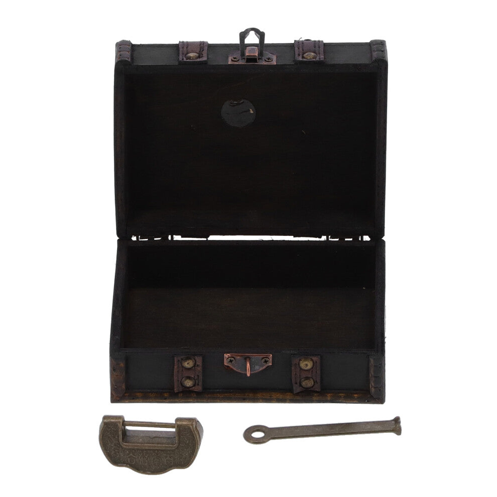 Classic Wooden Jewelry Box for Desktop Storage of Necklaces Earrings Sundries