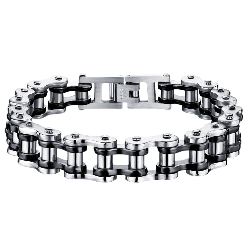 Men's Bracelet Stainless Steel Motorcycle Chain Biker
