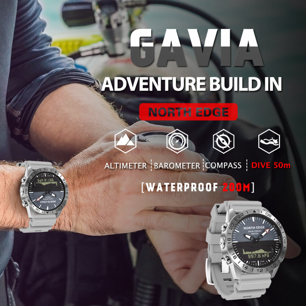 Men's Digital Analog Diving Watch 200M Water Resistant 50M Depth