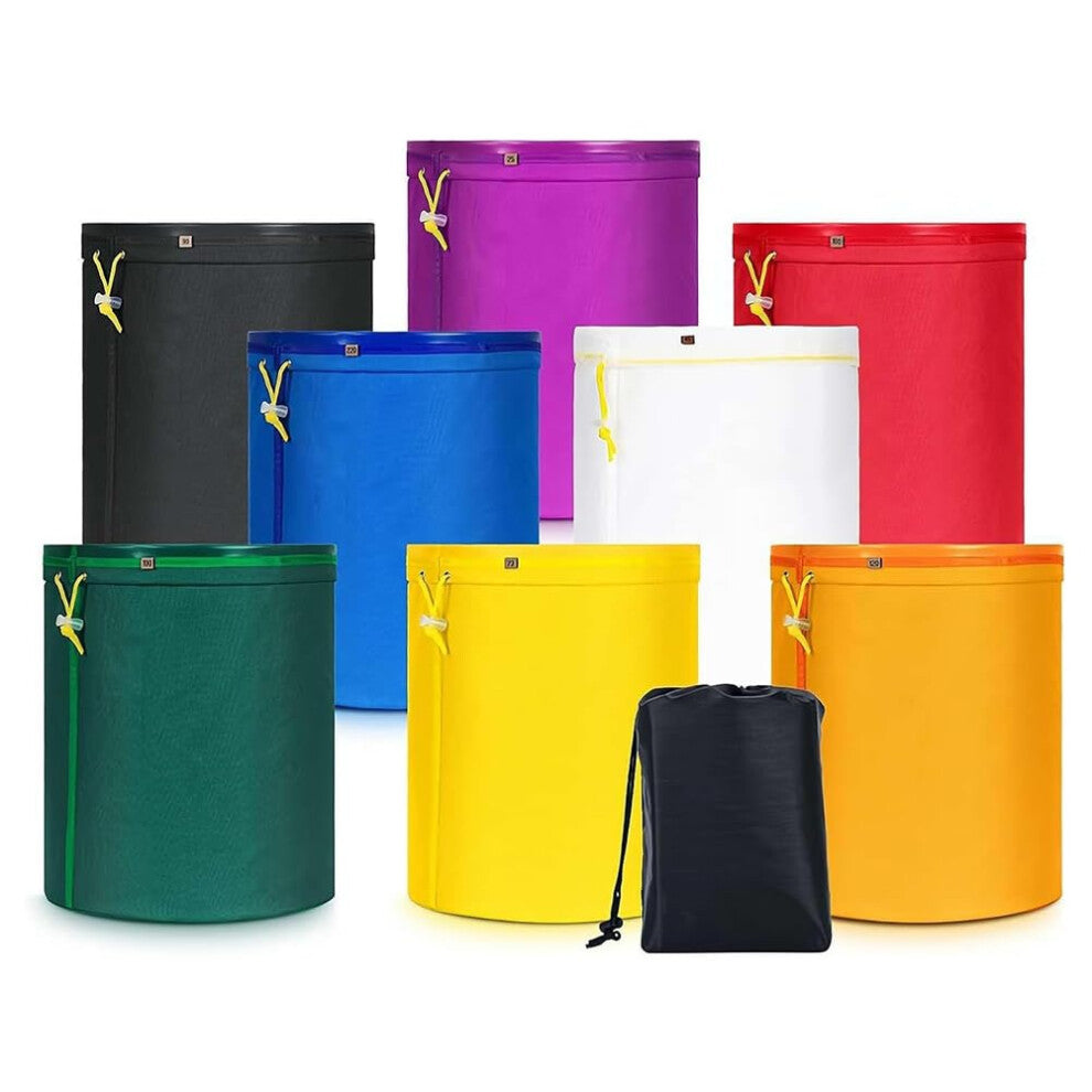 8 pieces 5 gallon filter bags ventilation easy to use press sieve breathable mesh with storage bag, reusable brew bags fine