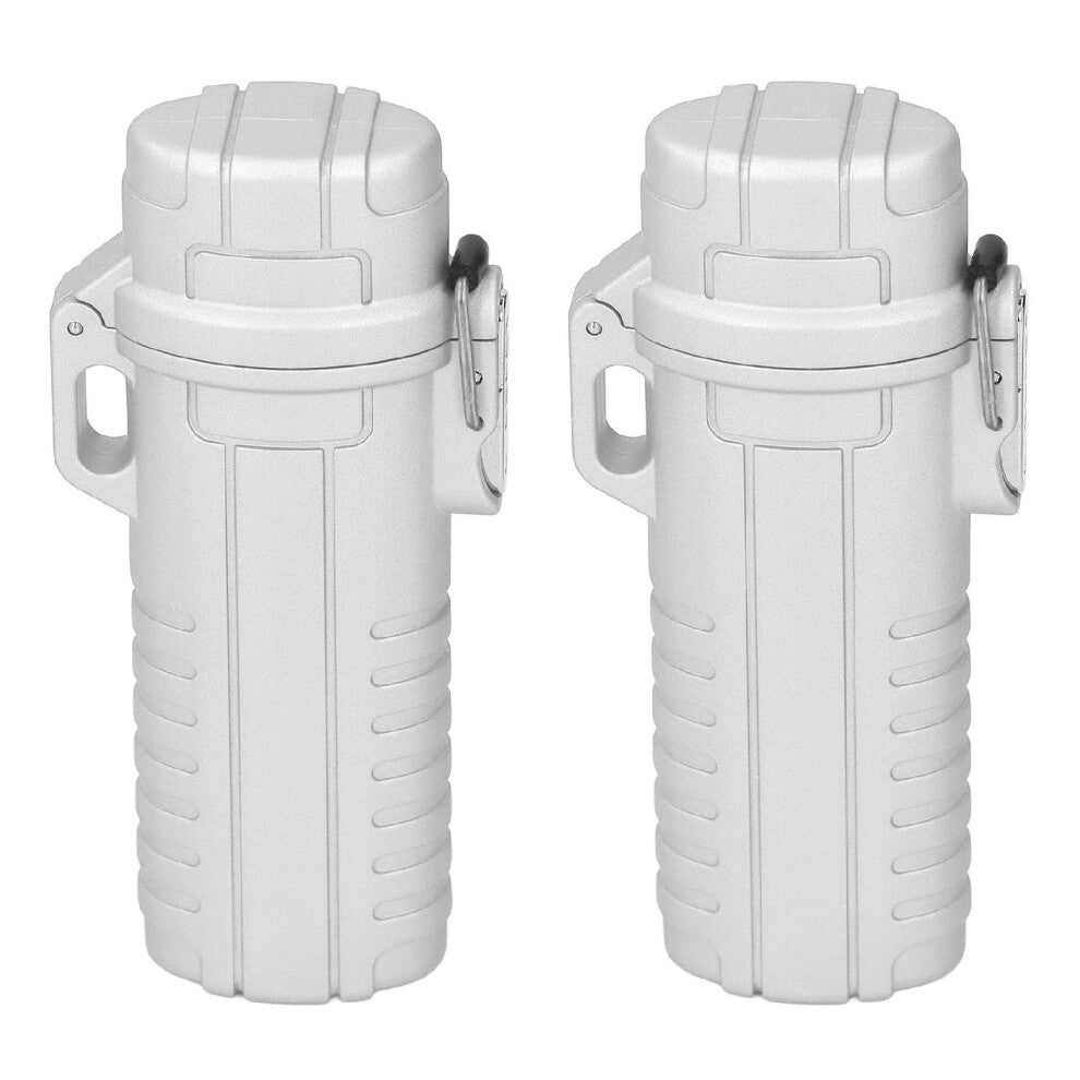 2PCS Waterproof Plastic Storage Tubes for Keys, Jewelry, Coins, Silver