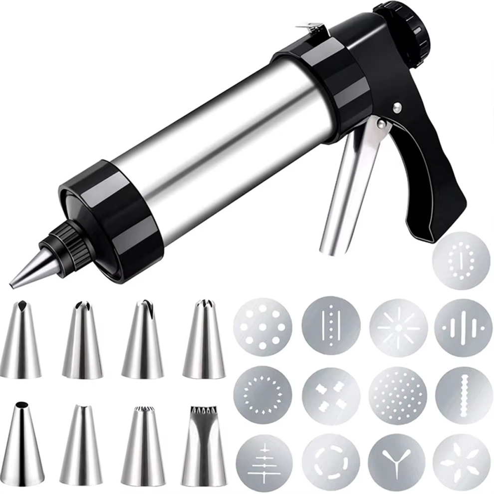 Stainless Steel Cookie DecorativeGun Biscuit Hand Pressing Machine Household DIY Baking Tool Kitchen Accessories