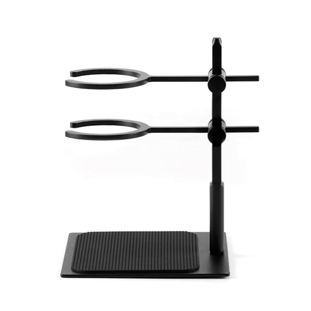 Adjustable Double Filter Cup Holder for Pour over Coffee Maker, Aluminum Alloy Dripper Stand, Drip Brewer Rack