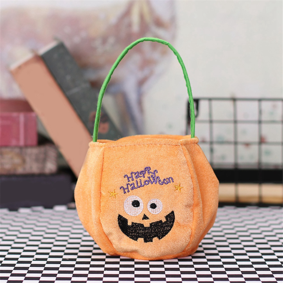 Halloween Candy Bags with Handles Storage Bucket Tote Kids' Party Favor for