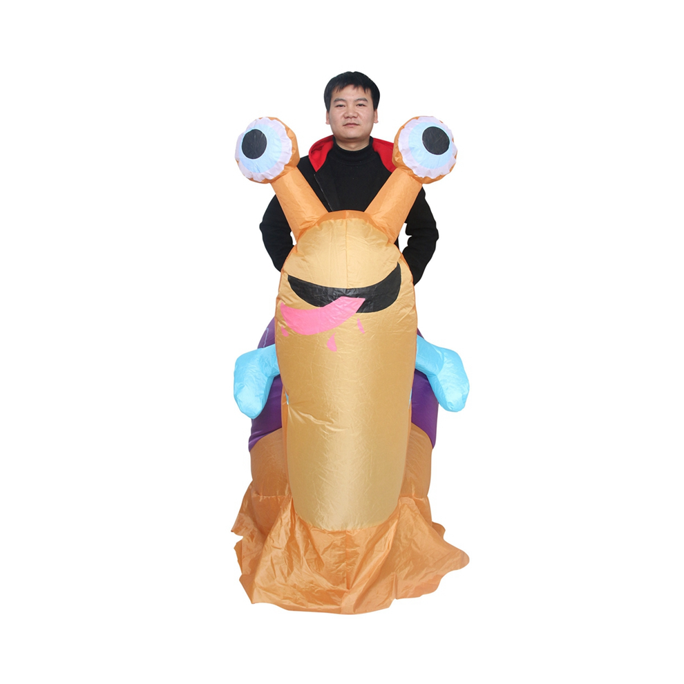 Simbok Halloween Party Inflatable Costume Cycling Snail Funny Blow Up Suit Clothing Fancy Dress for Adult