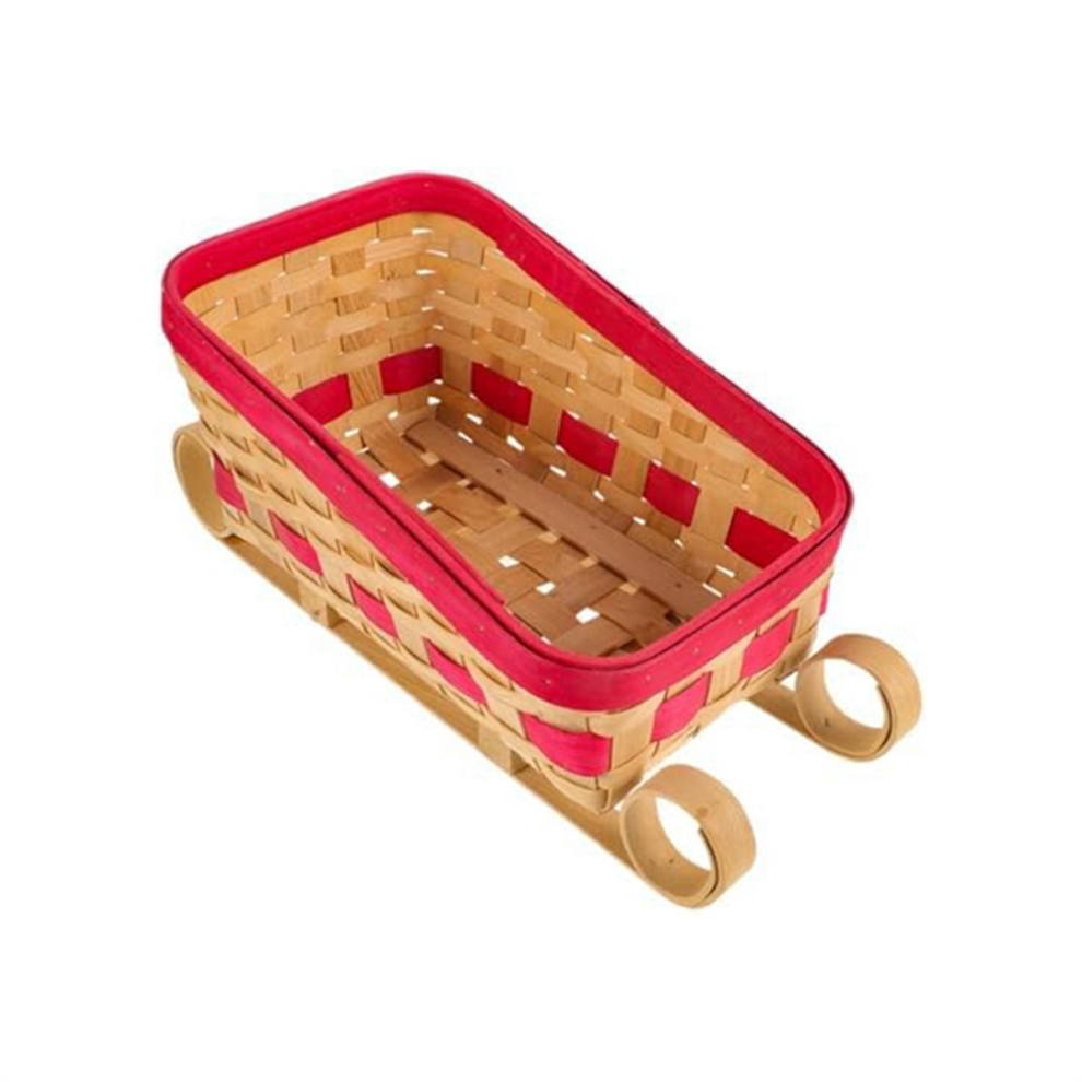 Sleigh Basket Candy Bowl Christmas Storage Table Centerpiece Sled Ornament Snack Container