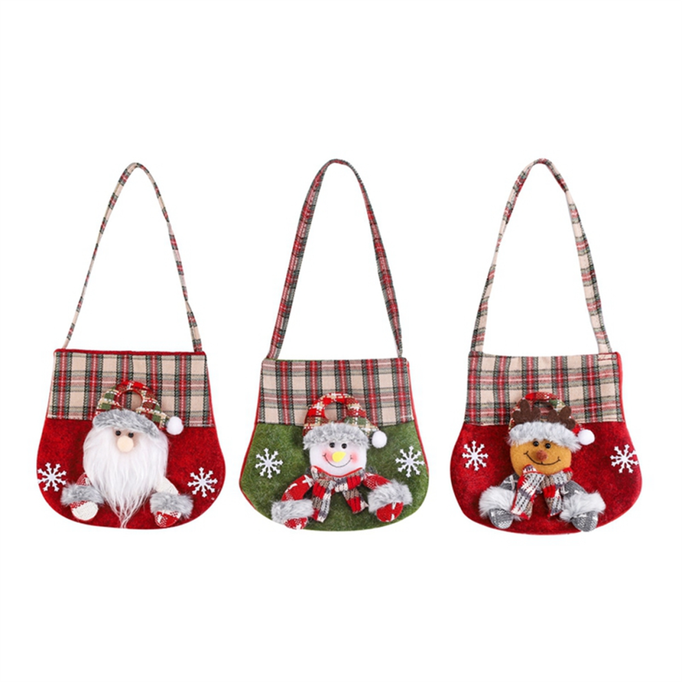 Cloth Christmas Gift Bag, Bag Party Favor Bags, Cartoon Handbag Xmas Holiday Bags