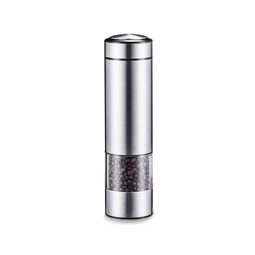 Electric Pepper Grinder, Automatic Mill Stainless Steel Battery Operated Salt Grinder Refillable