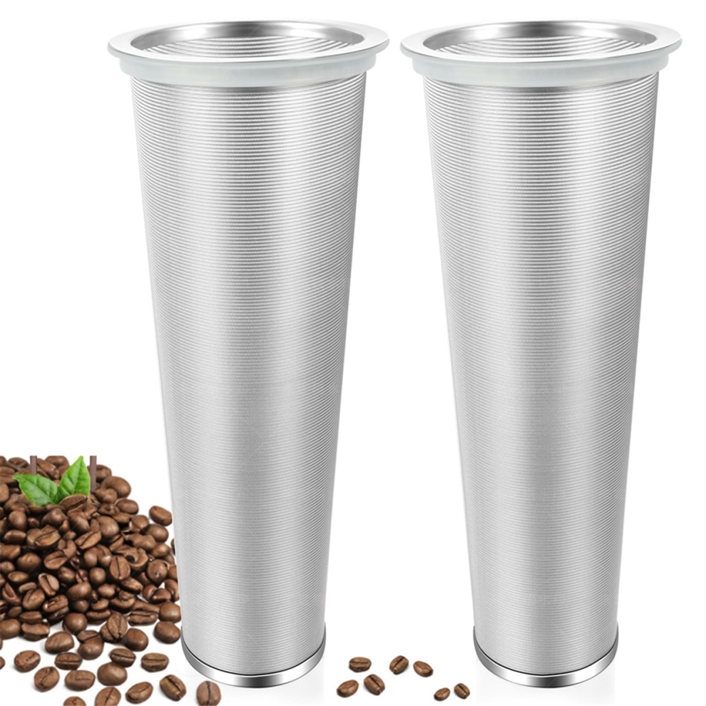 2 PCS Cold Brew Coffee Filter,Stainless Steel Food Grade,Coffee Maker, Tea Maker,Water Filter, Wide Mouth Jar 64oz
