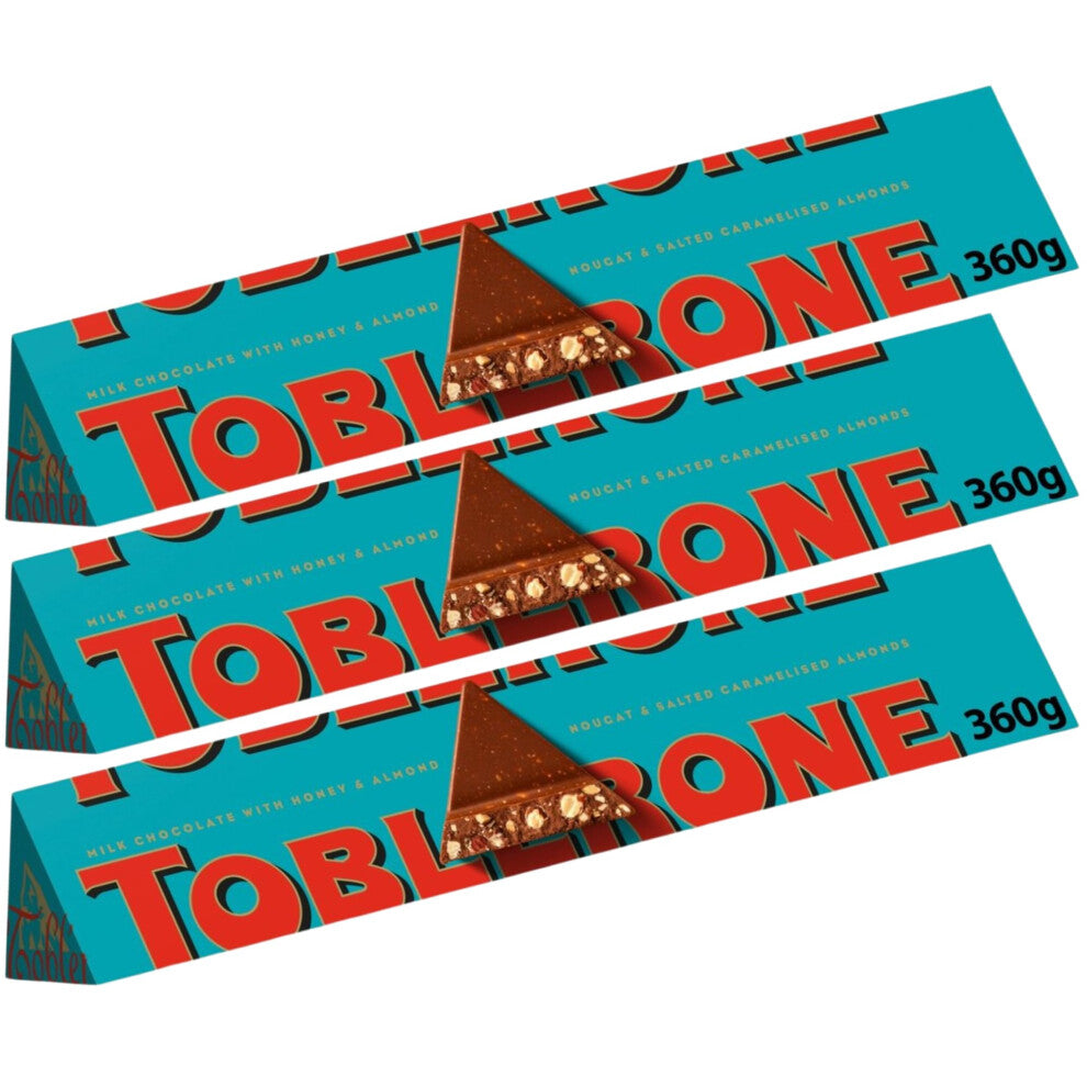 Swiss Triangle 360g Crunchy Almond Chocolate, comes with SAMASIA Bookmark | 3 pack