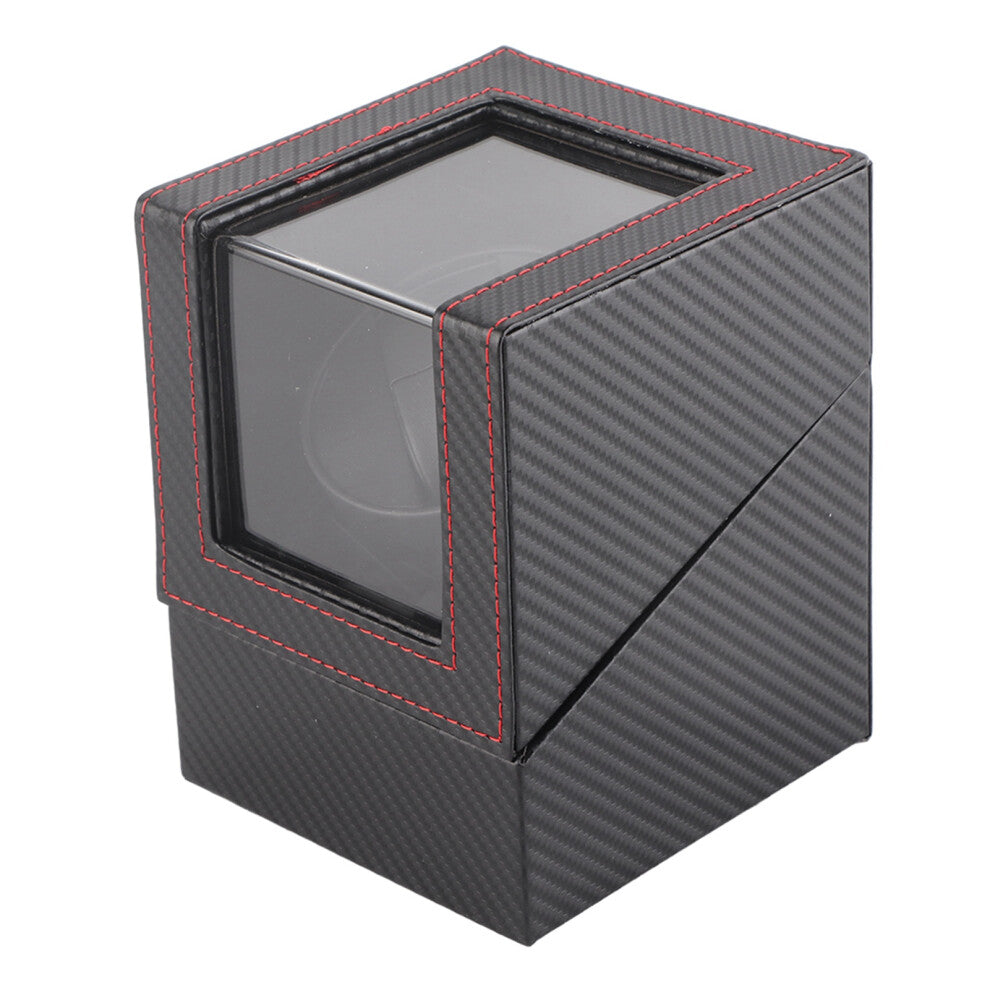 Carbon Fiber Watch Winder Box 12x13x16cm for Mechanical Watches