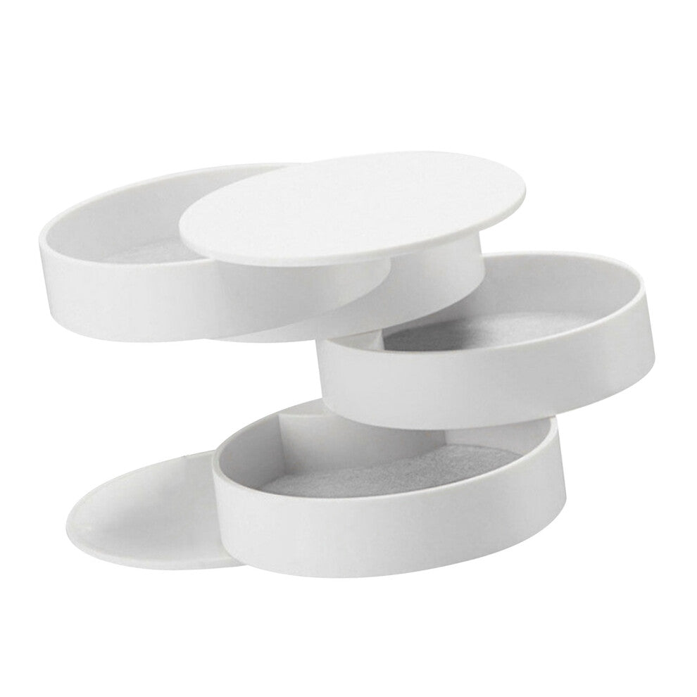 4-Layer Desktop Jewelry Organizer, Dustproof, 10x10x10cm