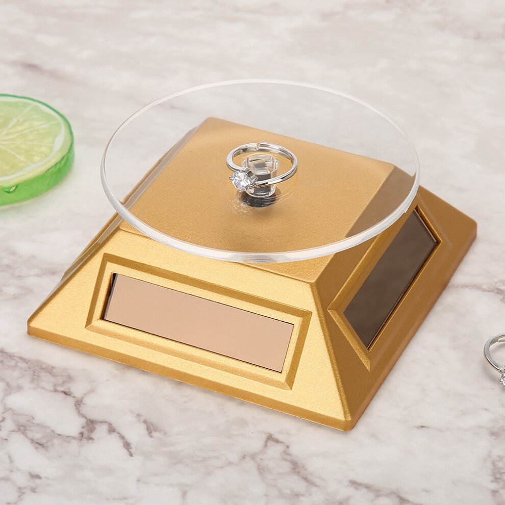 Solar 360 Turntable Jewelry Display Stand Gold, Eco-Friendly, 10x10x4.7cm