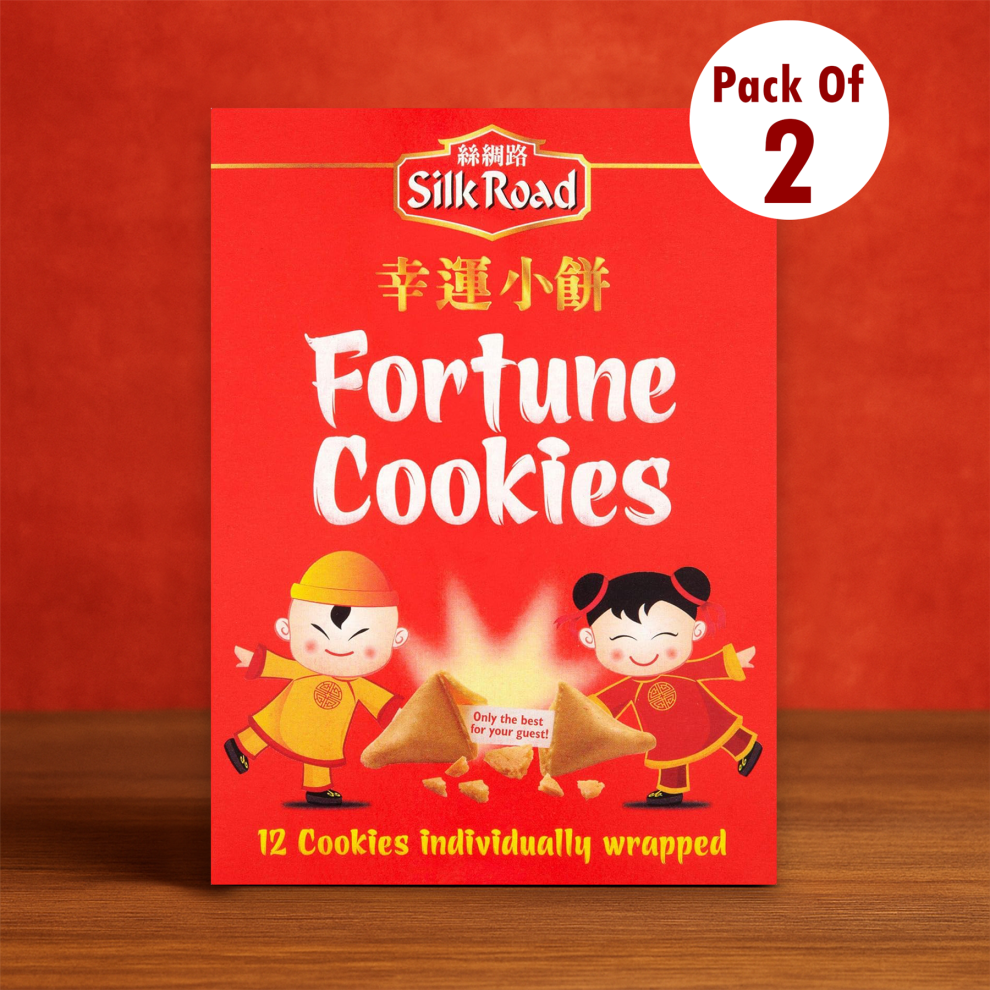 Silk Road Fortune Cookies – 70g x 12 (Pack of 2, Total 24 Cookies)