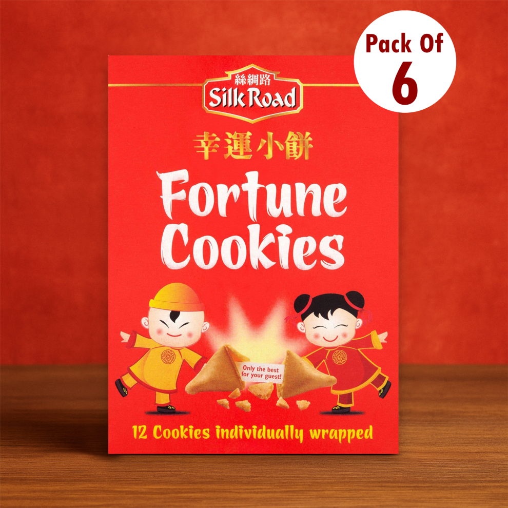 Silk Road Fortune Cookies – 70g x 12 (Pack of 6, Total 72 Cookies)