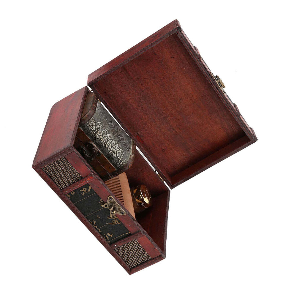 Wooden Storage Box Vintage Style Small Size 20x15x8cm for Jewelry & Books