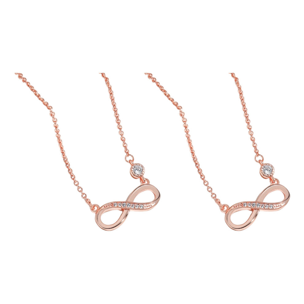 (rose gold color, necklaces2x1) 2piece Elegant Damen Schmuck Halskette Damen