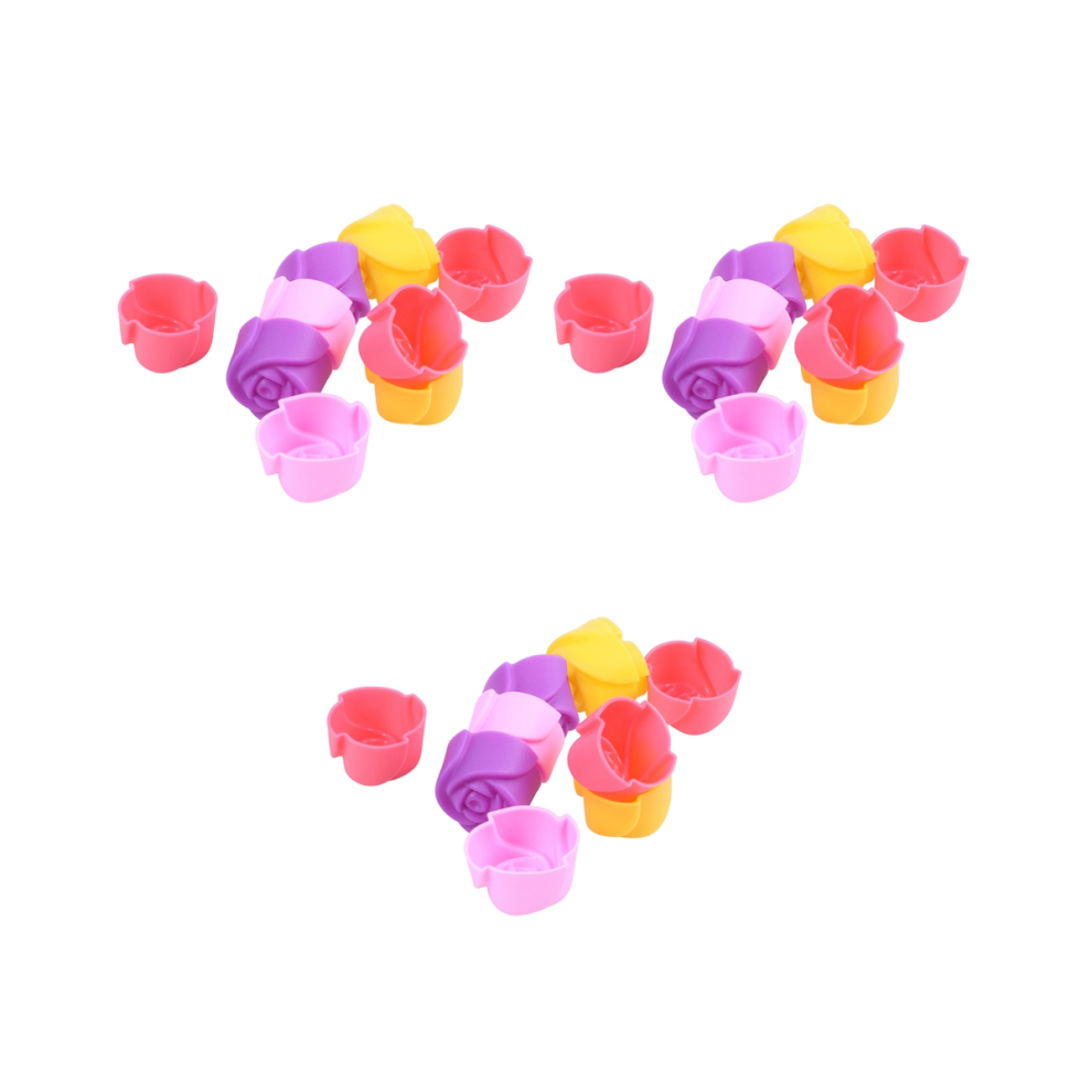 30X Silicone Rose Muffin Cookie Cup Cake Baking Mold Chocolate Jelly M