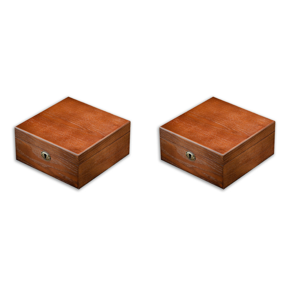 2X Luxury Wooden Watch Box Holder for Watches Top Jewelry Organizer Gr