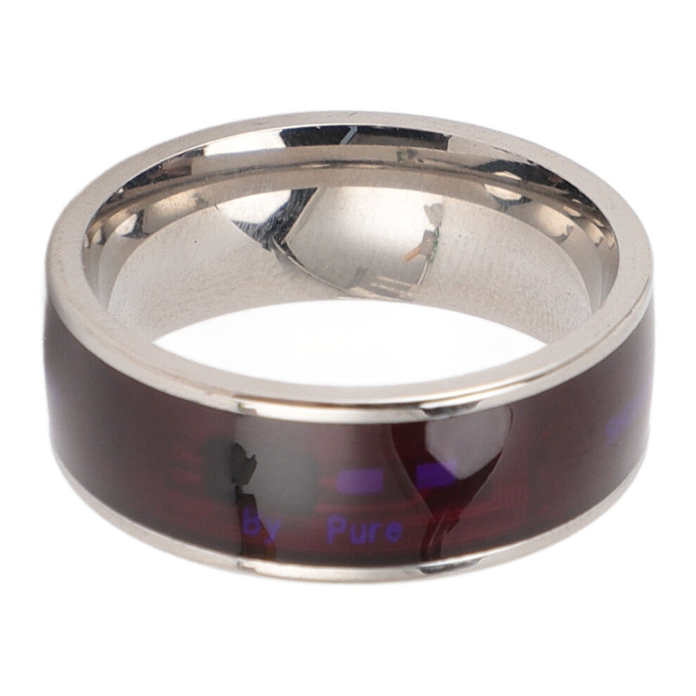 Universal Silver NFC Ring with Ntag213 Chip for Phones Size 11