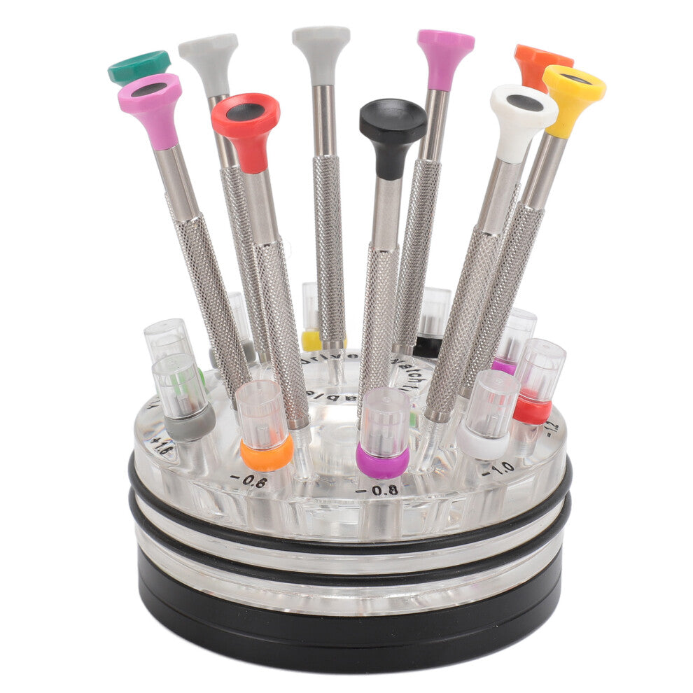 10pcs Precision Screwdriver Set with 20pcs Extra Heads for Watches and Jewelry