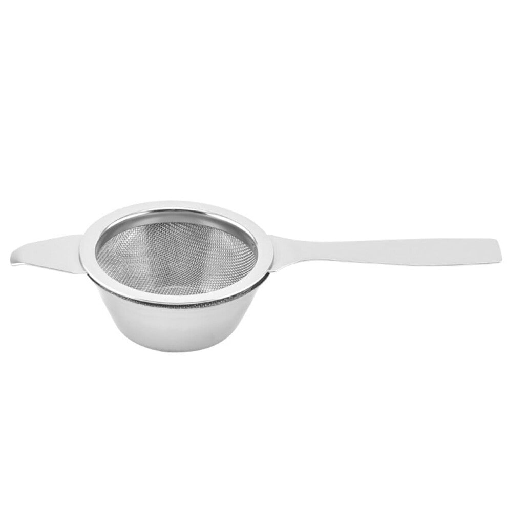 Fine-Mesh Tea Infuser Stainless Steel, Non-Slip Handle, For Loose-Leaf Tea, Coffee, Cocktails, Powdered Sugar, Food Grade