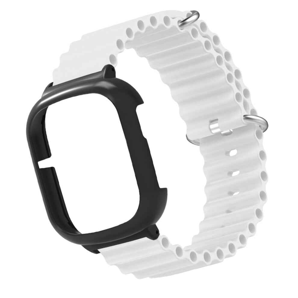 White PC & Silicone Smart Watch Case with Screen Protector for Honor 4