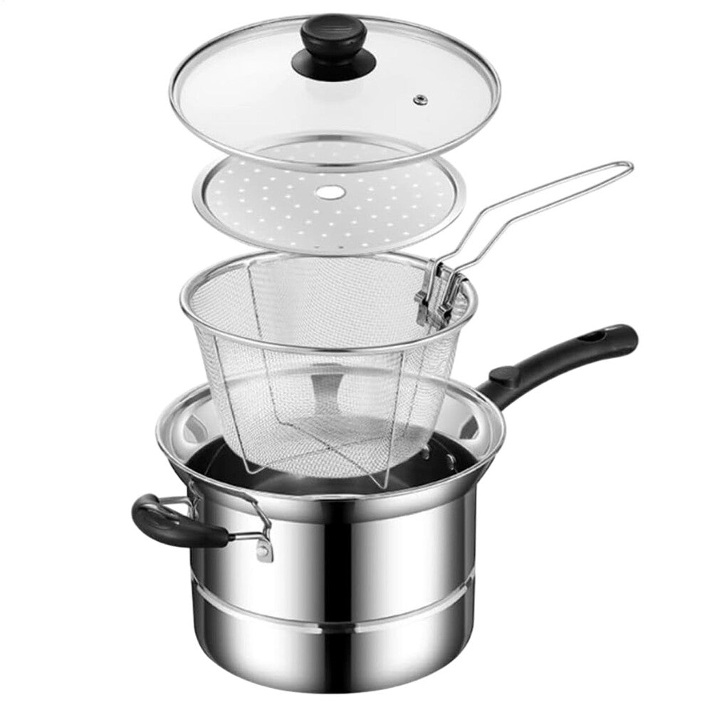 Pasta Cooker Stainless Steel Multifunctional Stewing Pot With Strainer Basket For Pasta Dumplings Noodles