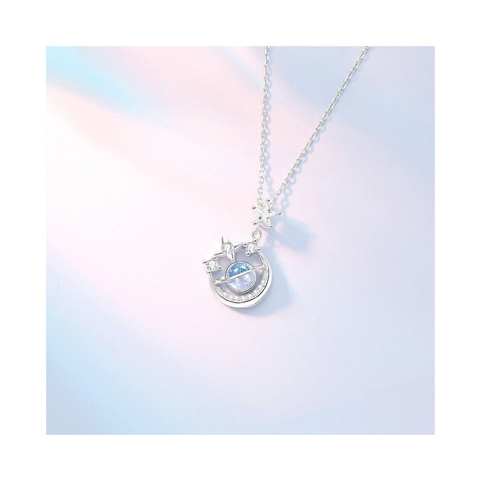 (Star River Necklace [Light]) Planet Women's necklace, versatile and high-end, starry sky 18k gold collarbone chain, ins niche accessory, titanium ste