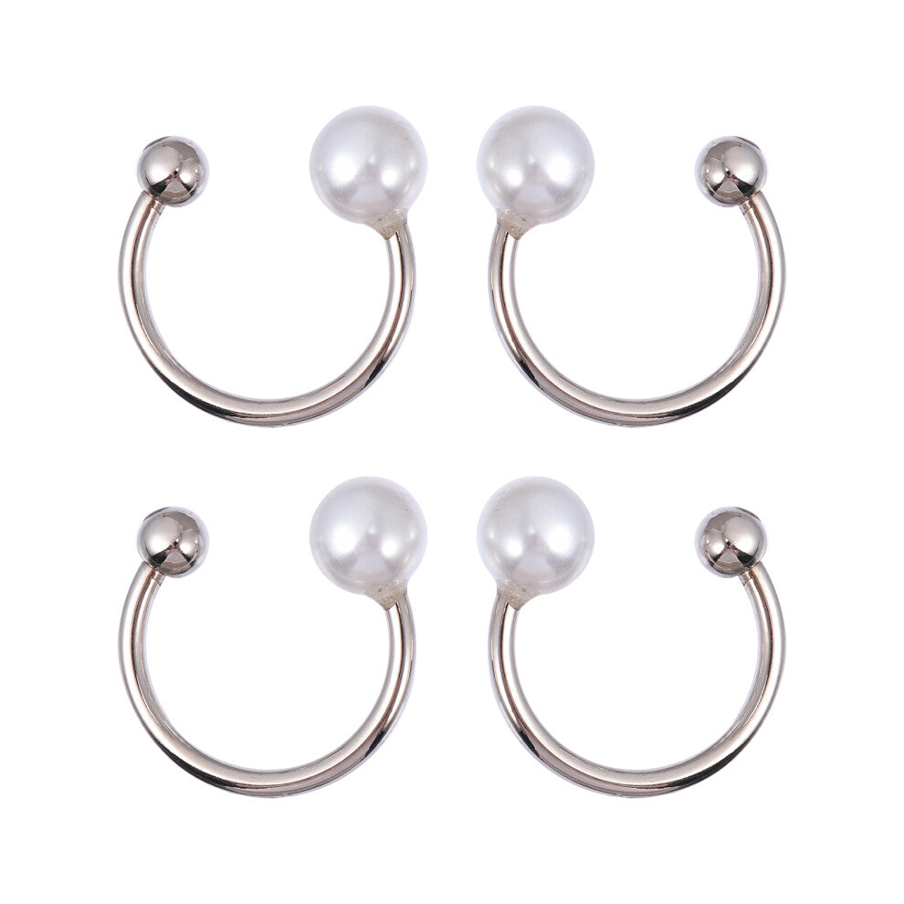 4Pcs Beaded Cardigan Clips Jackets Brooches Pin Boutonniere Clips