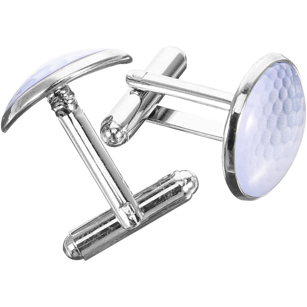 Retro Golf Ball Cufflinks for Men's Suit Metal Studs Party Accessory
