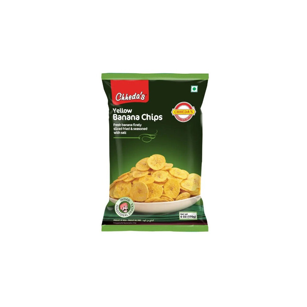 Chheda's Yellow Banana Chips 170g (Pack of 24) "A symphony of flavors"
