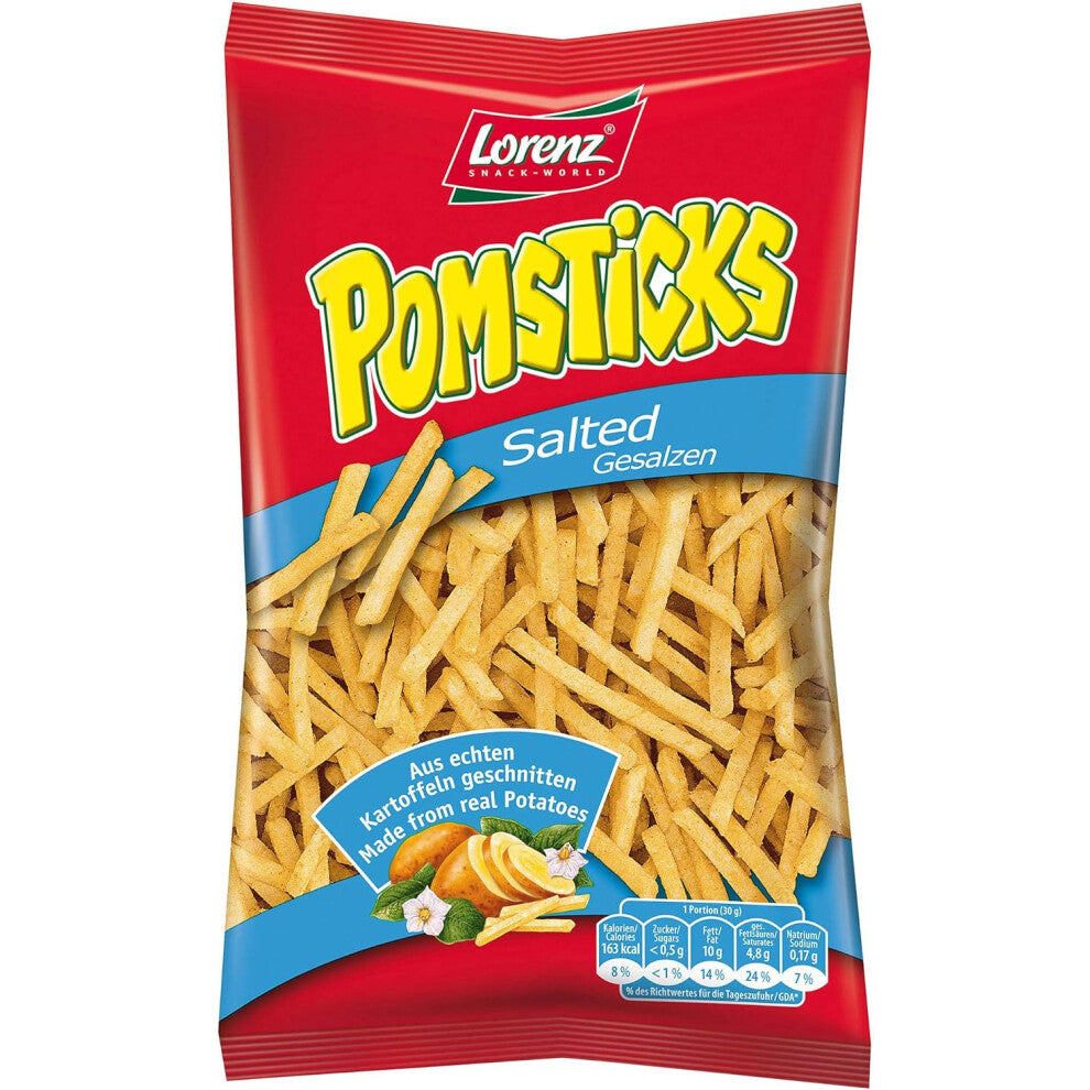 Lorenz Pomstick Salted 85g (Pack of 8) Tasty Treat
