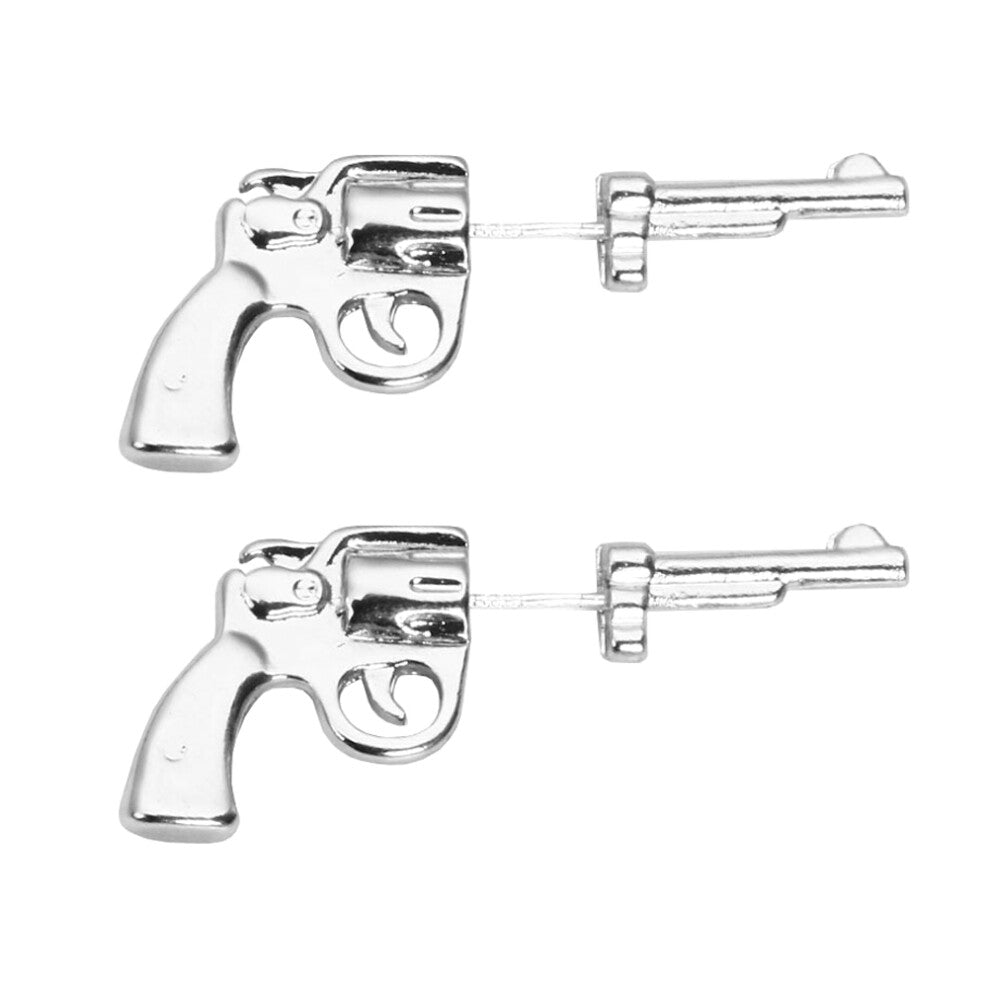 1pair Gothic Spike Needle Earrings for Pierced Ears Chic Hoops